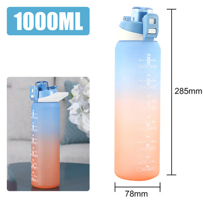 Motivational Water Bottle with Silicone Straw | 32oz, BPA-Free, Reusable & Leak-Proof