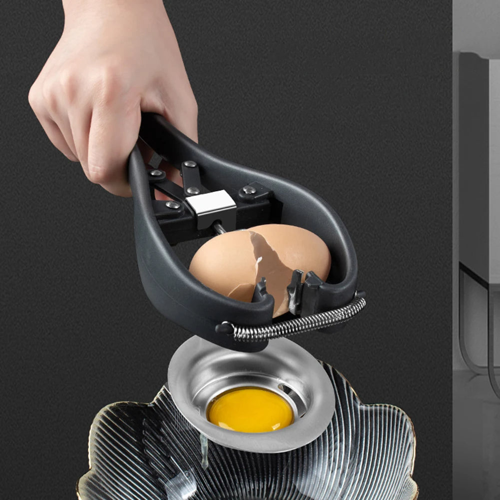 Stainless Steel Egg Cracker & Separator | Mess-Free Eggshell Cutter