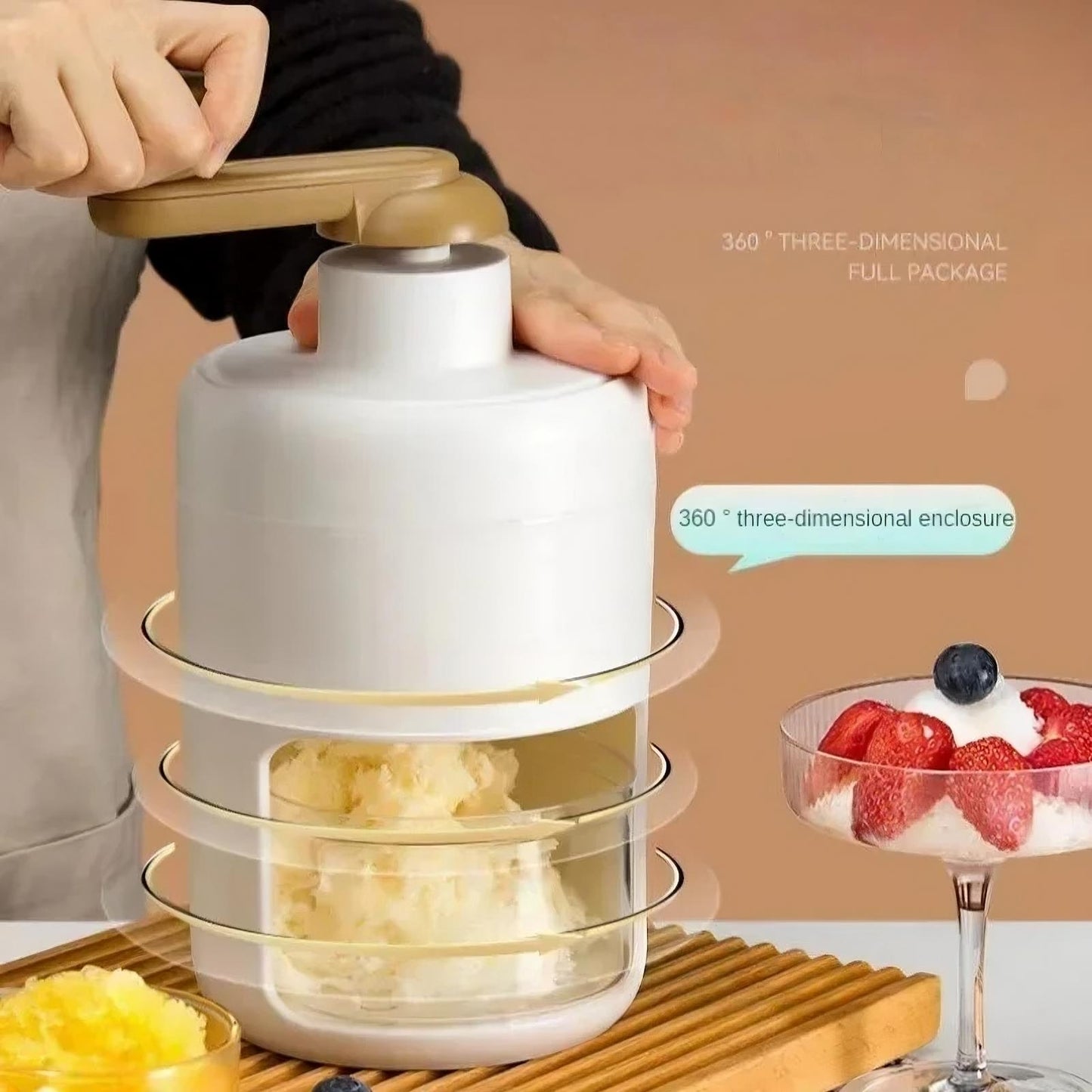 Ice Crusher Slushie Maker | Manual Shaved Ice Machine