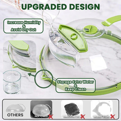 Microwave Cover with Built-in Water Steamer for Moisture Retention and Cleanliness