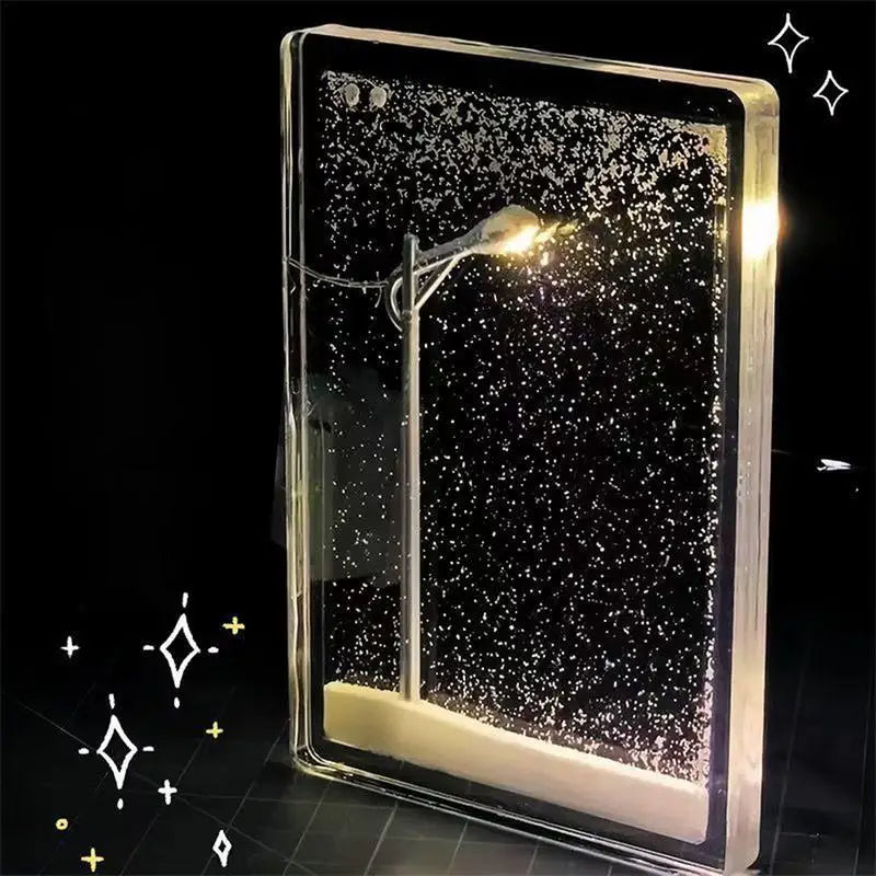 Snowfall Nightlamp | Cozy Winter Wonderland LED Snow Globe Lamp
