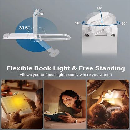 Mini LED Reading Clip Light | USB Rechargeable, Portable Book Light with Adjustable Brightness & Flexible Design