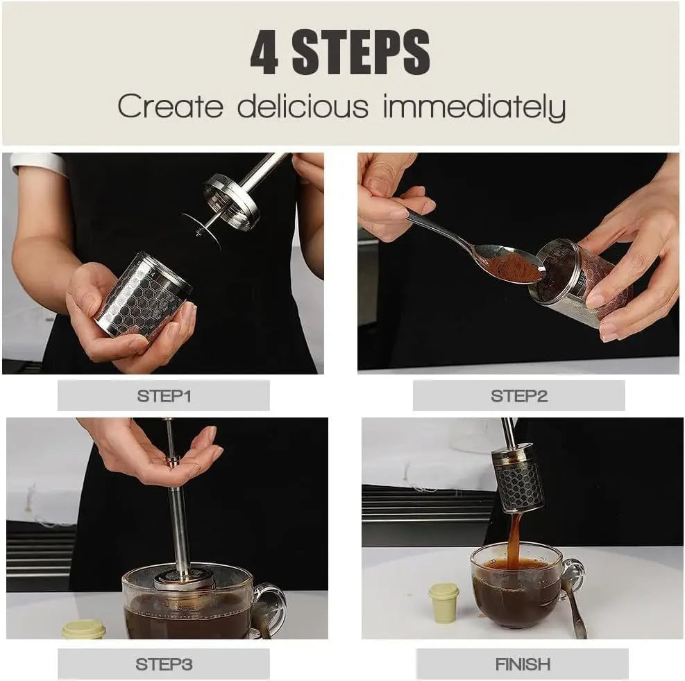Reusable Stainless Steel Coffee & Tea Filter | Eco-Friendly Pour-Over Brewer