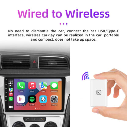 Wireless CarPlay Adapter for iPhone | Plug & Play Wireless CarPlay Dongle for All Cars