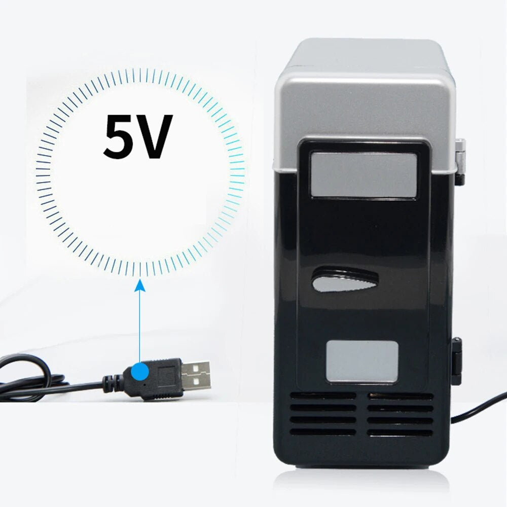 Mini USB Fridge Portable Cooler & Warmer | Desktop Beverage Cooler & Heater