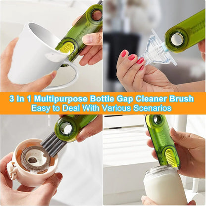 3-in-1 Rotatable Cleaning Brush | Multi-Surface Scrubber with Extendable Handle