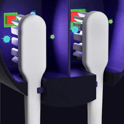 Toothbrush UV Cleaner with UV-C Sterilization, Air Drying, and Smart LED Screen | Fast Charging