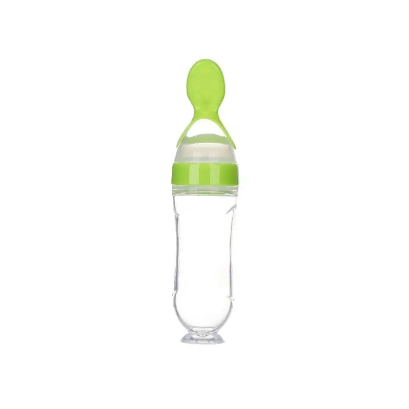 Baby Spoon Feeder with Soft Silicone Bottle – BPA-Free, Baby Food Dispensing Spoon