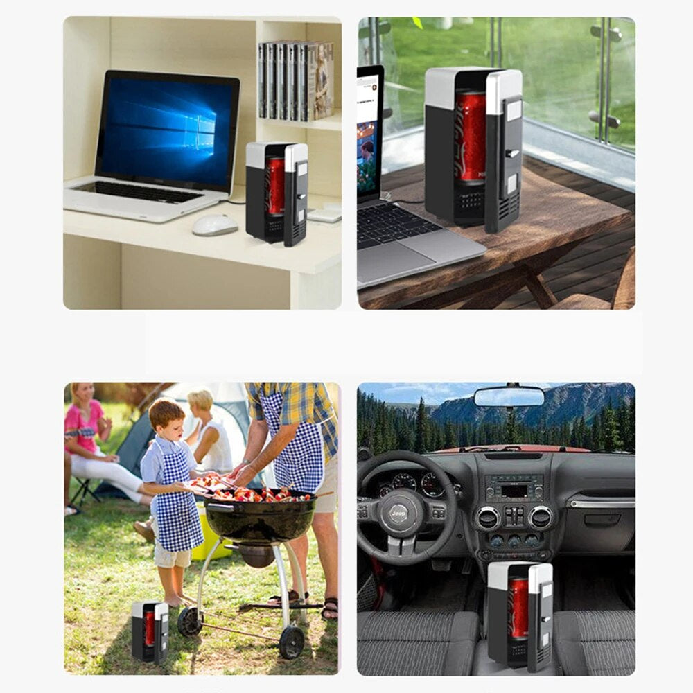 Mini USB Fridge Portable Cooler & Warmer | Desktop Beverage Cooler & Heater