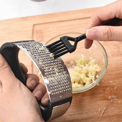 Premium Stainless Steel Garlic Press Crusher | Manual Mincer for Garlic, Fruits & Vegetables
