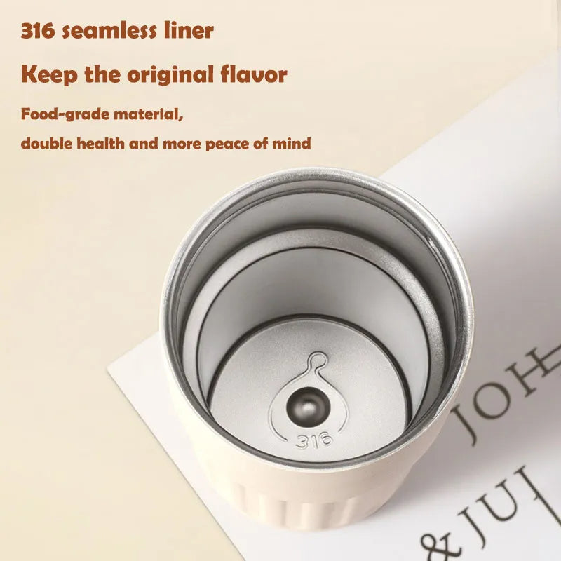 Smart LED Temperature Display Stainless Steel Coffee Mug – 450ml | Leakproof & Insulated Travel Thermos Cup