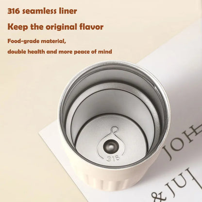 Smart LED Temperature Display Stainless Steel Coffee Mug – 450ml | Leakproof & Insulated Travel Thermos Cup