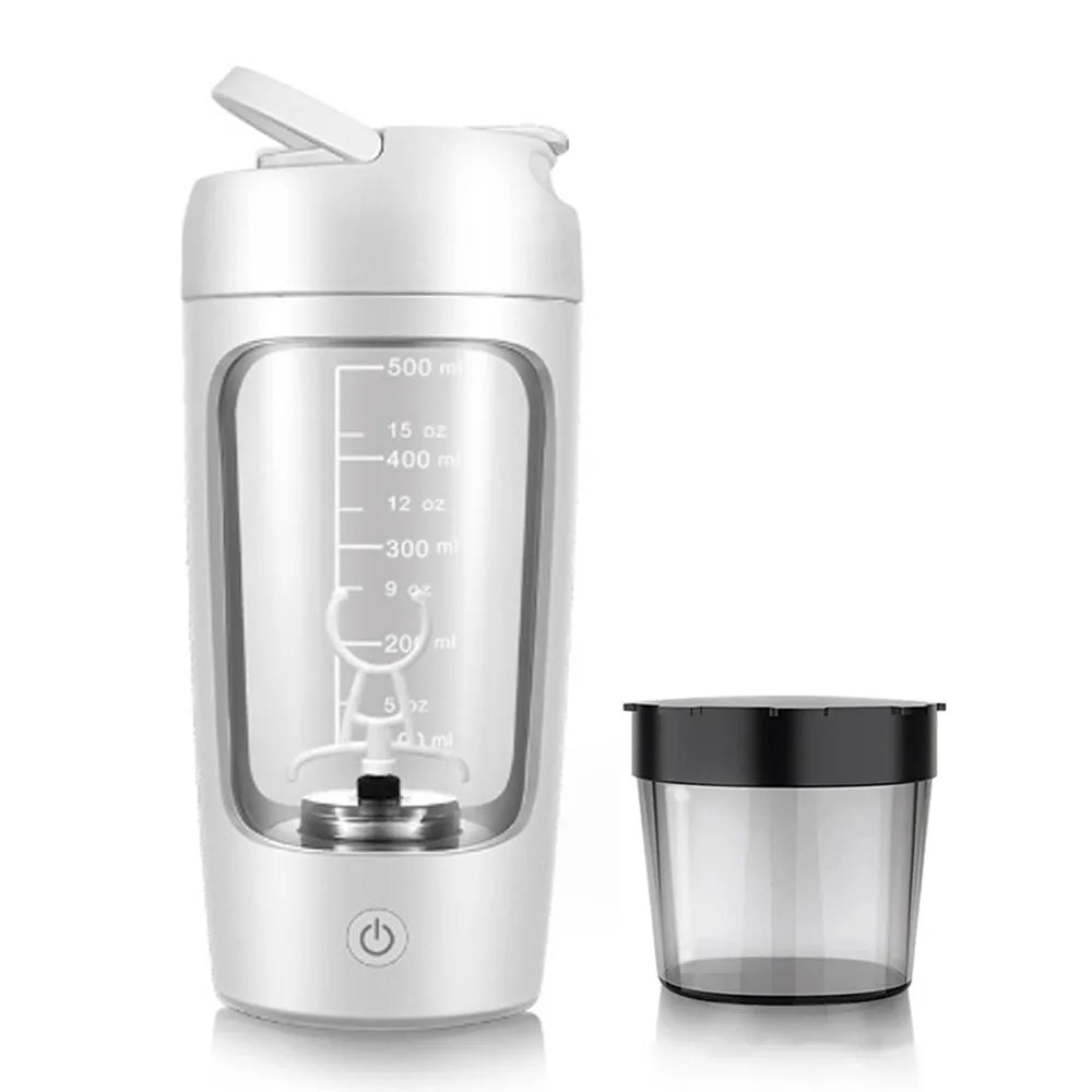 Electric Protein Shaker Bottle – 650ml Rechargeable Blender Cup