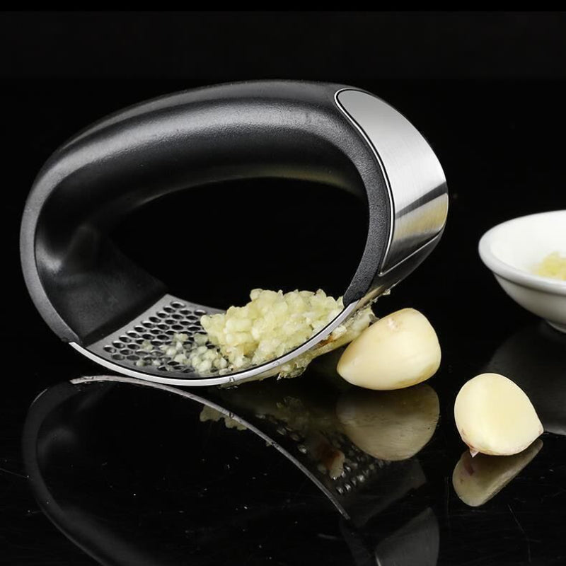 Premium Stainless Steel Garlic Press Crusher | Manual Mincer for Garlic, Fruits & Vegetables