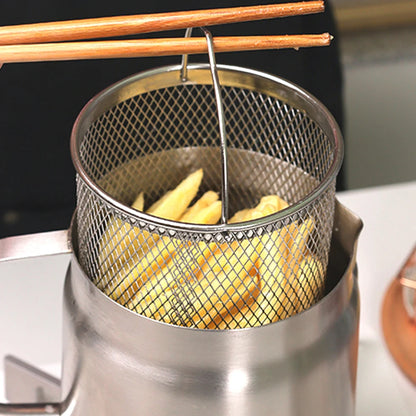 Deep Frying Pot with Oil Storage & Fry Basket – 2L | Crispy, Healthy, Easy Frying