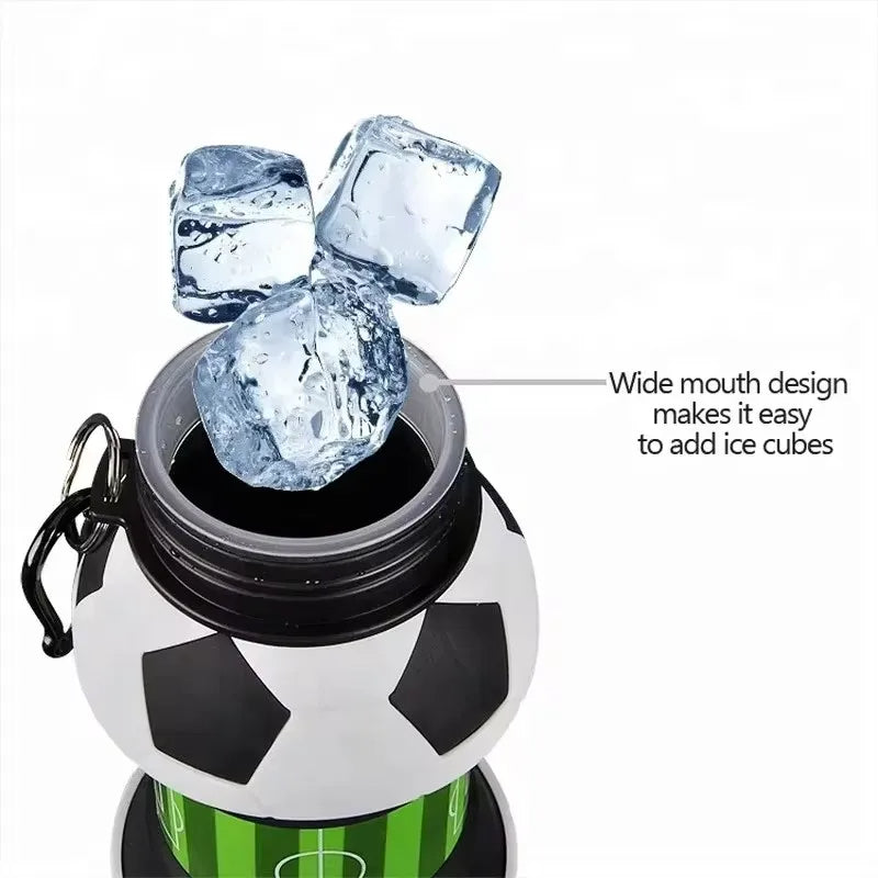 Foldable Sports Ball Water Bottle | Collapsible Silicone Hydration Bottle