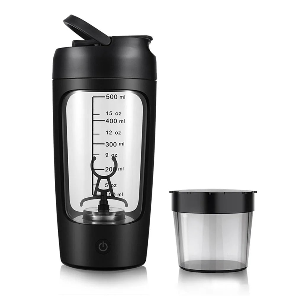 Electric Protein Shaker Bottle – 650ml Rechargeable Blender Cup