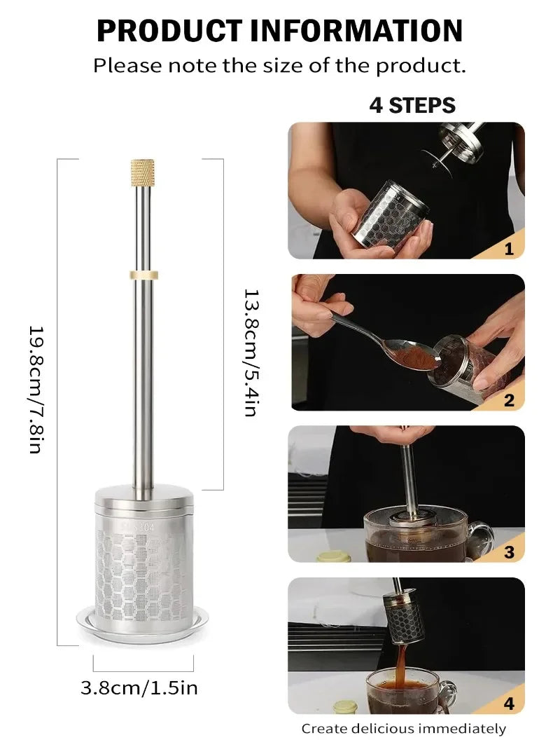Reusable Stainless Steel Coffee & Tea Filter | Eco-Friendly Pour-Over Brewer