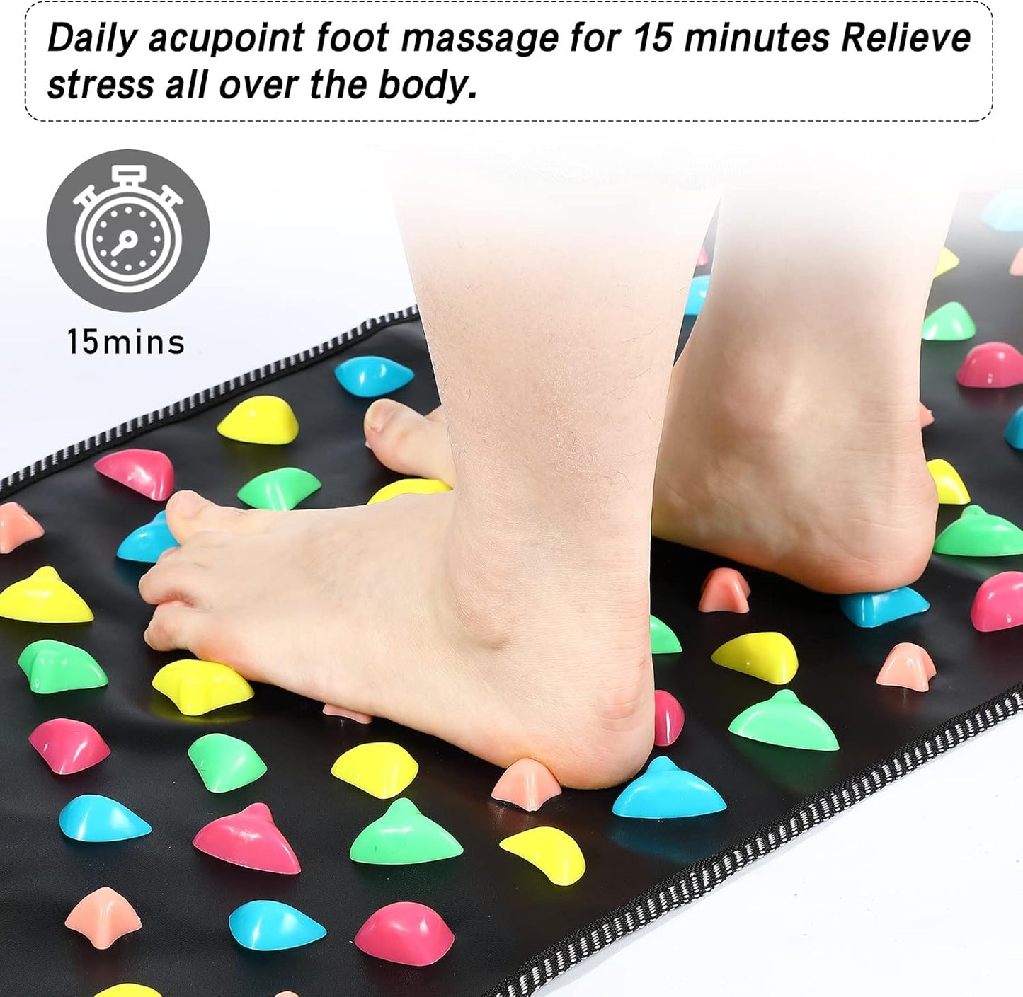 Reflexology Acupressure Foot Massage Mat | Boost Circulation, Relieve Pain & Relax Naturally