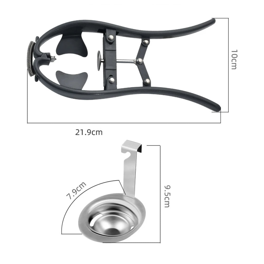 Stainless Steel Egg Cracker & Separator | Mess-Free Eggshell Cutter