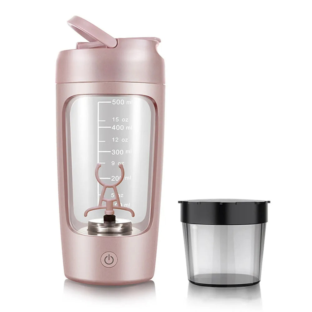 Electric Protein Shaker Bottle – 650ml Rechargeable Blender Cup