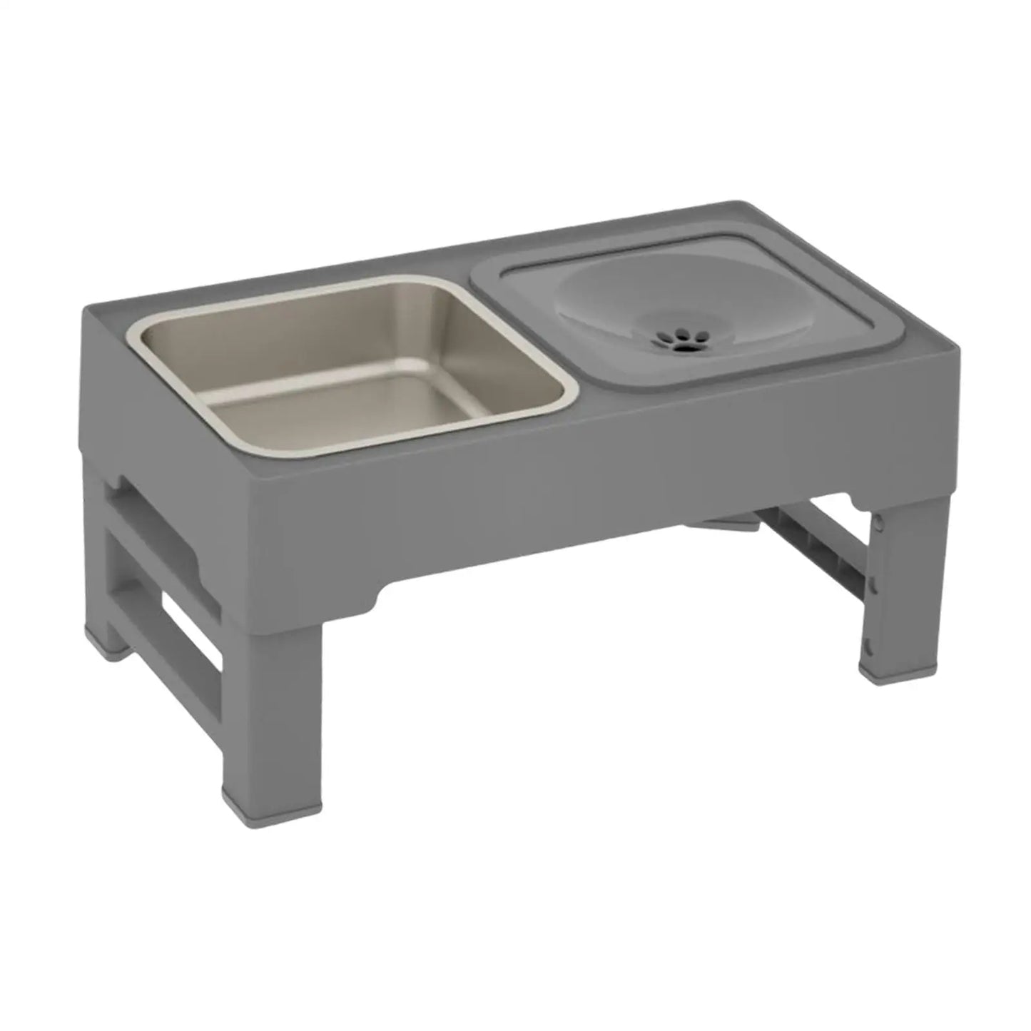 Elevated and Adjustable Raised Dog Bowls with Slow Feeder & Stainless Steel Options | Splash-Proof Water Bowl & Anti-Skid Stand