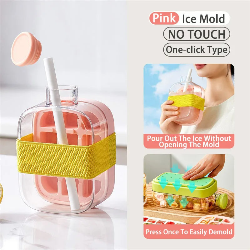 Ice Cube Tray with Lid | Effortless, Mess-Free Ice Making!