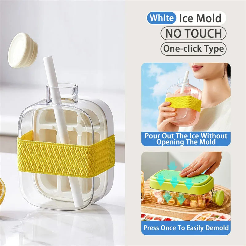 Ice Cube Tray with Lid | Effortless, Mess-Free Ice Making!