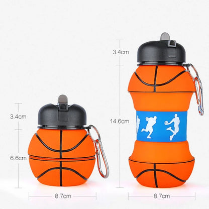 Foldable Sports Ball Water Bottle | Collapsible Silicone Hydration Bottle